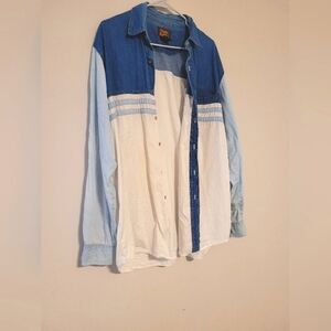 Vintage Faded Glory Denim Button Up Long Sleeve